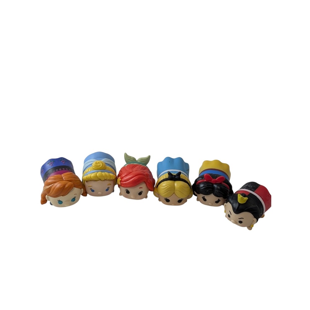 Disney Princess Tsum Tsum Vinyl Figure Lot of 6 Anna Ariel Snow White Evil Queen - Picture 3 of 8